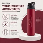 SS Bottle 900 ML Sippar maroon colour
